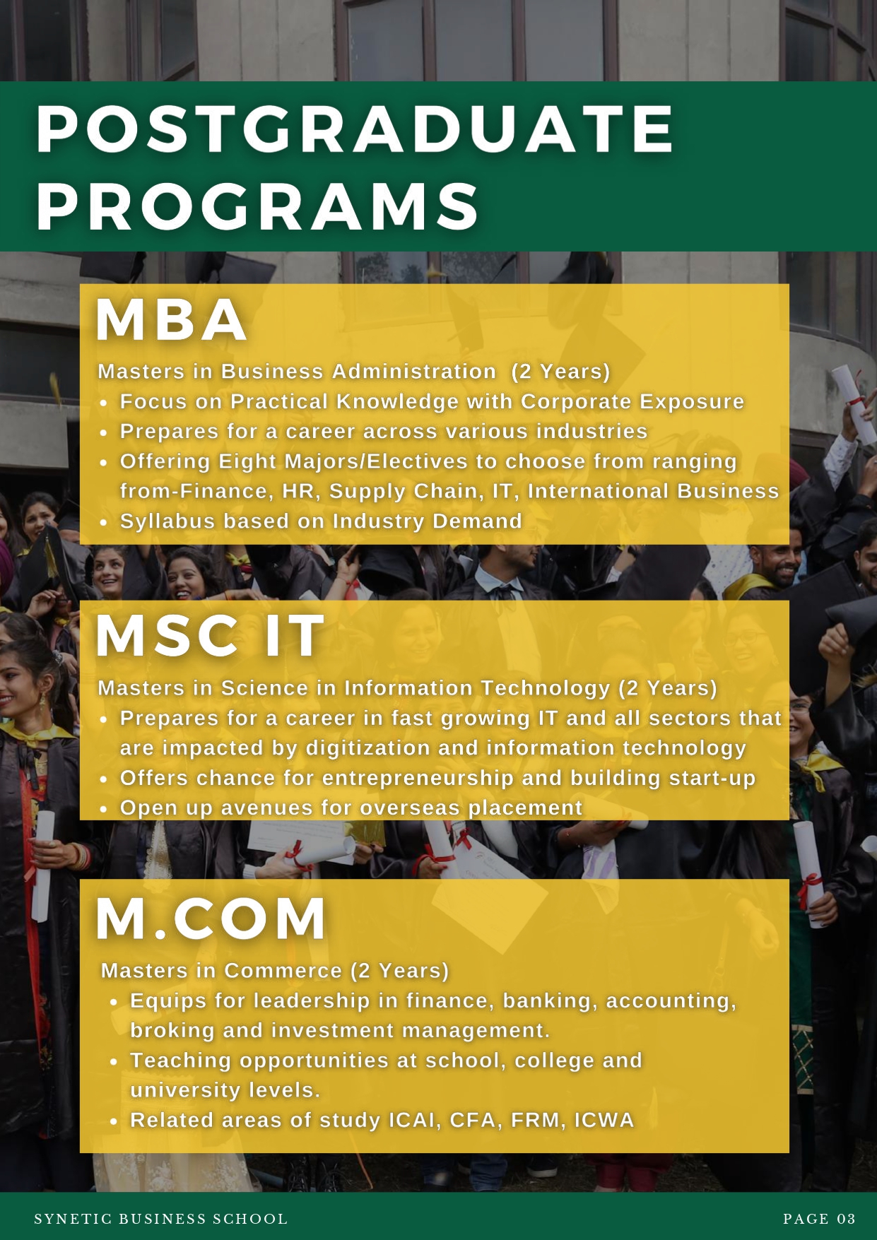 Information Brochure - Synetic Business School